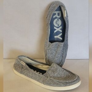 ROXY MINNOW IV LIGHT GRAY SIDEWALK SURFERS (sz 10)